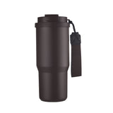 Taza de viaje con aislamiento al vacío de acero inoxidable 304 de 25 oz con correa de transporte, vaso de café portátil para auto, marca personalizada disponible