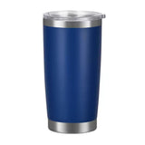 Vaso de acero inoxidable 304 con aislamiento al vacío de doble pared de 20 oz, vaso para coche, con recubrimiento en polvo y tapa, logotipo personalizado disponible.