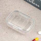 Portable Mini Pill Box with Custom Logo – 3-Grid Travel Pill Organizer for Daily Medication Storage