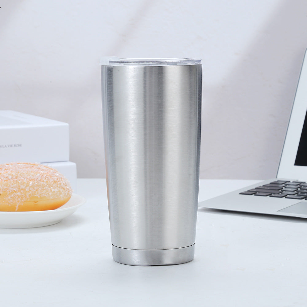 Vaso de acero inoxidable de 20 oz con logotipo personalizado, de fábrica, con aislamiento de doble pared, de acero inoxidable al vacío, con tapas.