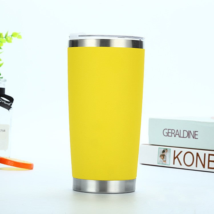 Vaso de acero inoxidable de 20 oz con logotipo personalizado, de fábrica, con aislamiento de doble pared, de acero inoxidable al vacío, con tapas.