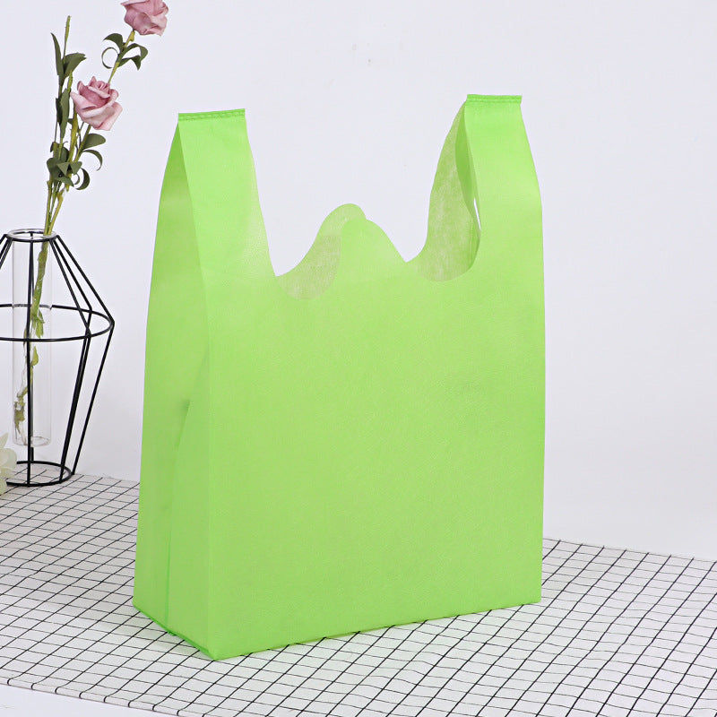 Economy Custom Logo Non-woven Fabric Shopping Tote Bags with Logo Printing