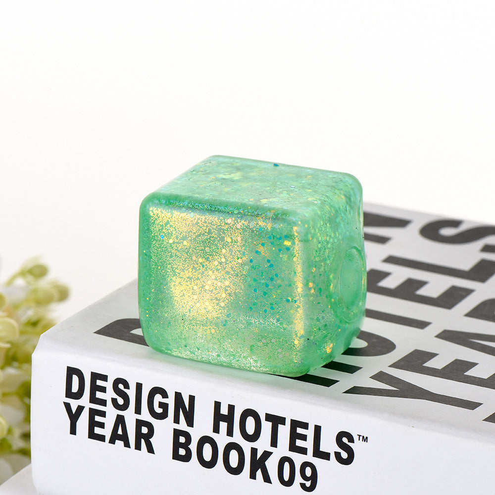 Squishy de cubitos de hielo creativo y personalizado, juguete sensorial de crecimiento lento para aliviar el estrés, juguete antiestrés blando
