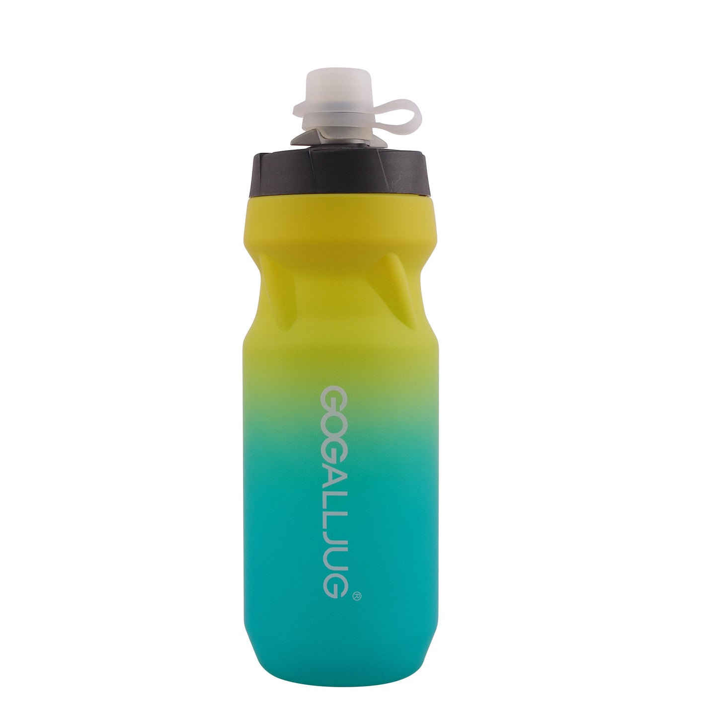 Botella de agua deportiva portátil de 610 ml (20,6 oz) para ciclismo y uso al aire libre. Botella de agua apretable.
