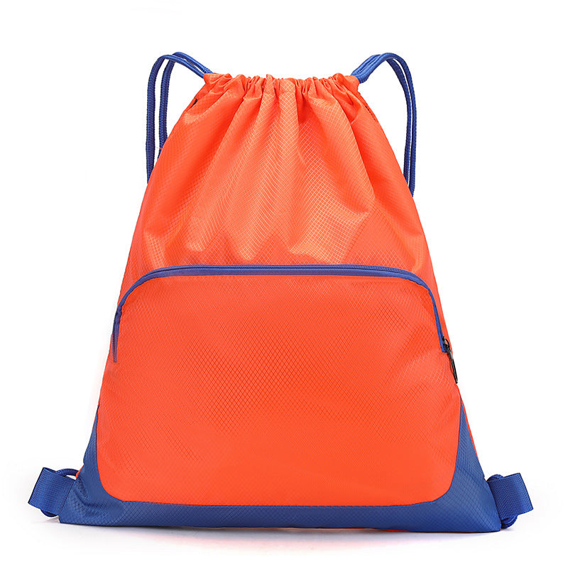 Durable Polyester Drawstring Bag Custom Logo  Gym Lightweight Sports Backpack Outdoor Fitness Training Daypack Large Storage Travel Pouch