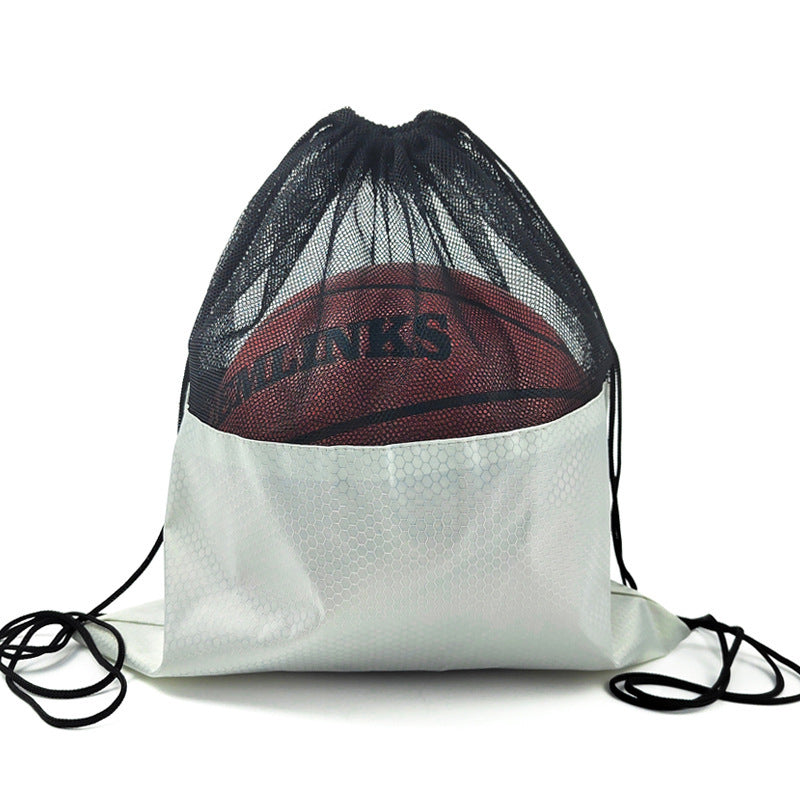 Mesh Pocket Sports Drawstring Backpack (Lightweight Polyester, Custom Logo)