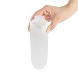Botella de plástico transparente de 16 oz (primero en entrar, primero en salir), tapa invertida, rellenable y dispensadora, 2 1/2" x 2 1/2" x 8 1/4" (caja de 1 unidad)