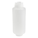 Botella de plástico transparente de 32 oz (primero en entrar, primero en salir), tapa invertida, rellenable y dispensadora, 8,9 x 8,9 x 23 cm (3 1/2 x 3 1/2 x 9 pulgadas), caja de 1 unidad