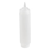 Botella de plástico transparente de 16 oz (primero en entrar, primero en salir), tapa de repuesto, punta de precisión, 2 1/2" x 2 1/2" x 9 1/4" (caja de 1 unidad)