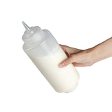 Botella de plástico transparente de 32 oz (primero en entrar, primero en salir), tapa de repuesto, punta de precisión, 9 1/2" x 3 1/2" x 3 1/2" (caja de 1 unidad)