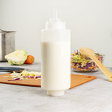 Botella de plástico transparente de 32 oz (primero en entrar, primero en salir), tapa de repuesto, punta de precisión, 9 1/2" x 3 1/2" x 3 1/2" (caja de 1 unidad)