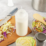 Botella de plástico transparente de 32 oz (primero en entrar, primero en salir), tapa de repuesto, punta de precisión, 9 1/2" x 3 1/2" x 3 1/2" (caja de 1 unidad)