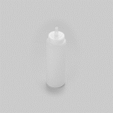 Botella de plástico transparente para apretar Sauce Tek de 8 oz - Punta de precisión - 2" x 2" x 7" - Caja de 1 unidad