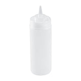 Botella de plástico transparente Sauce Tek de 12 oz - Punta de precisión - 2 1/4" x 2 1/4" x 8" - Caja de 1 unidad