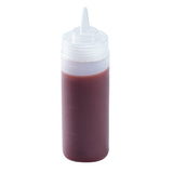 Botella de plástico transparente Sauce Tek de 12 oz - Punta de precisión - 2 1/4" x 2 1/4" x 8" - Caja de 1 unidad