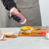 Botella de plástico transparente Sauce Tek de 12 oz - Punta de precisión - 2 1/4" x 2 1/4" x 8" - Caja de 1 unidad