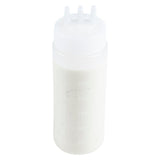 Botella de plástico transparente multiusos Sauce Tek de 12 oz (con punta de triple dispersión) - Caja de 6 unidades