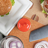 Botella de plástico para ketchup Sauce Tek de 12 oz, color rojo, con punta de triple dispersión, caja de 6 unidades