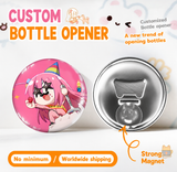 2-in-1 Custom Magnetic Bottle Opener & Fridge Magnet 58 mm (2.28 in)