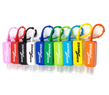 Custom Logo Travel Silicone Hand Sanitizer Dispenser Bottle with Hanging Rope Easy Open End Plastic Bottle