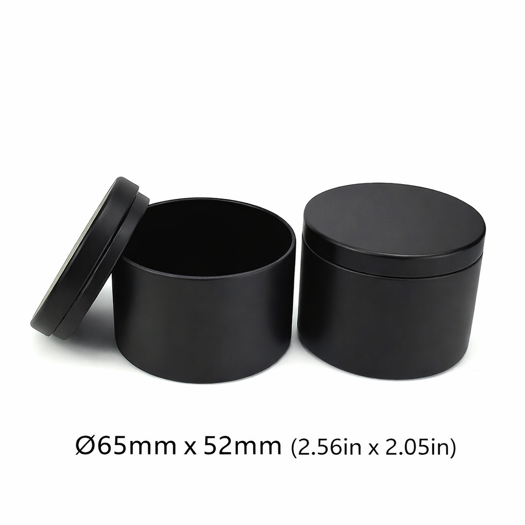 Latas redondas de 4oz y 8oz para velas - Envases metálicos para velas, té, dulces y regalos - Logotipo personalizado disponible