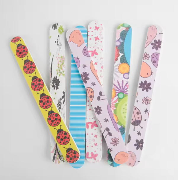 Custom Logo Professional Wholesale Disposable Mini Washable Black Wooden Emery Board Nail File