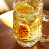 Vaso de cerveza de pared gruesa de estilo clásico de 360 ​​ml con logotipo personalizado y asa, vaso de vino popular con calcomanía de logotipo personalizado impresa. 