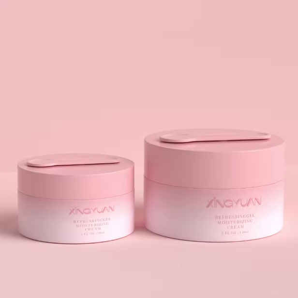 Custom Biodegradable Plastic PP Wide Mouth Cream Bottle Mud Sleep Facial Mask Container Cosmetic Cream Jar With Spoon