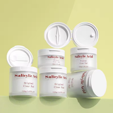 Crema desmaquillante blanca con logotipo personalizado, 50 g, 100 g, 150 g, manteca corporal, tarro de plástico, contenedor para cosméticos con cucharas y pinzas.