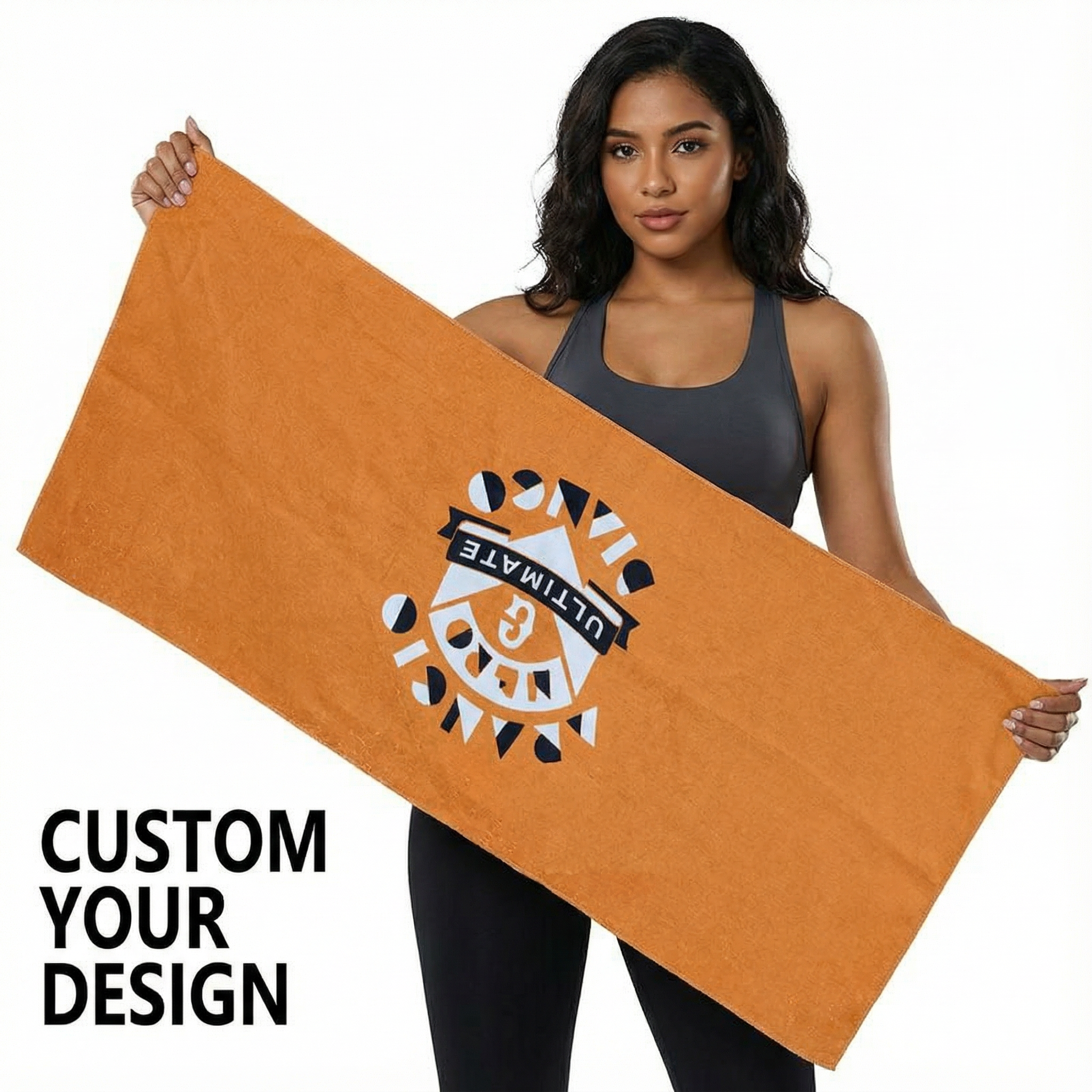 Customised Eco Friendly Digital Printed  Towels Quick Dry Terry Microfiber Gym Sports Towel Custom Logo