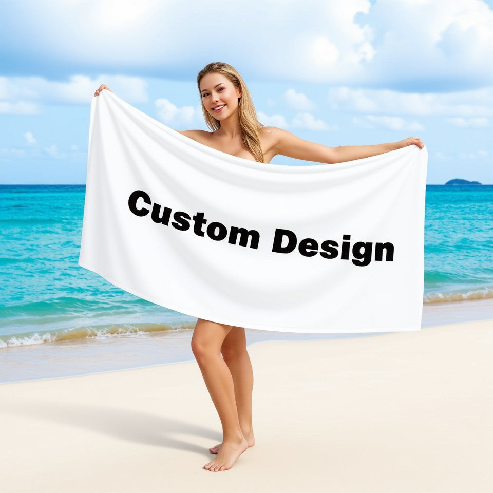 Cloudland Extra Large 250GSM Super Absorbent Beach Towel Lightweight Portable with Personalized Logo Custom Beach Towel