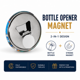 2-in-1 Custom Magnetic Bottle Opener & Fridge Magnet 58 mm (2.28 in)