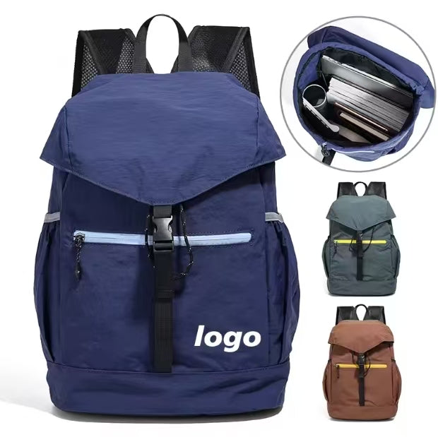 Costom Logo Unisex Backpack Daily Hiking Travel Waterproof with Zipper Closure Polyester Lining Cycling Bags Sac De Sport