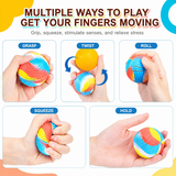 Pelota Antiestrés de Silicona Personalizada, Juguete Sensorial para Entrenar la Fuerza de Agarre y los Dedos, Pelota Antiestrés Suave para Apretar