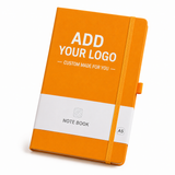 Custom Logo A5 PU Leather Notebook – Personalized Journal with Elastic Closure