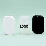 Atomizador de perfume de viaje con logotipo personalizado de 20 ml, botella de plástico rellenable con atomizador para tarjetas de crédito.