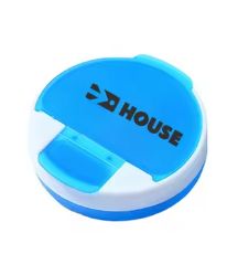 Custom Logo Portable Frosted Clear 4-Grid Pill Medicine Box Mini Dust-proof Compact Pill Dispenser Organizer Novelty Gift Idea