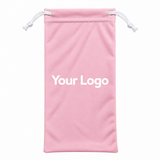 Custom Microfiber Drawstring Sunglasses Pouch – Soft Eyeglass Storage Bag, Protective Glasses Case