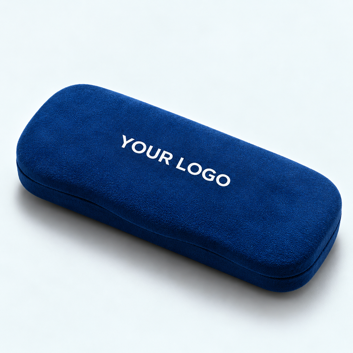 Custom Logo Metal Eyeglass Case – Velvet Covered Hard Case for Sunglasses & Prescription Glasses
