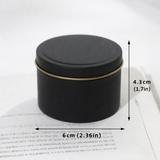 Contenedor de lata para velas personalizado - Tarro de vela aromática y lata de almacenamiento (6 cm × 4.3 cm / 2.36 in × 1.7 in)