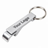 Llavero abridor de botellas de cerveza de aleación de aluminio multifuncional con impresión de logotipo personalizado para regalos