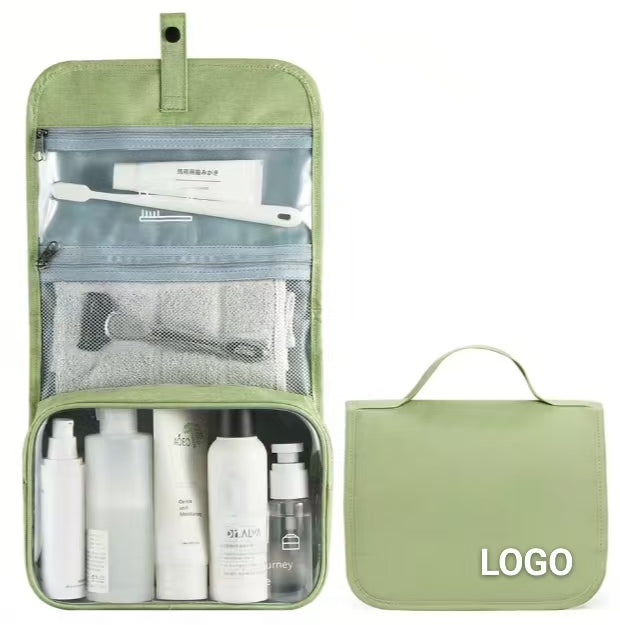 Neceser colgante personalizado para hombres y mujeres, organizador portátil de viaje para artículos de tocador de baño.