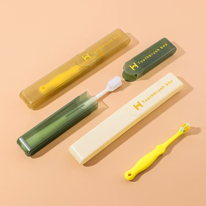 Funda para cepillo de dientes al por mayor de fábrica, estuche de viaje portátil, logotipo personalizado, estuche de plástico para el cuidado personal.