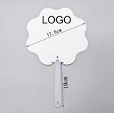 Custom  Portable Double Sided Hand Fans Blank Sublimation Plastic Die-Cut Shape Hand Fan