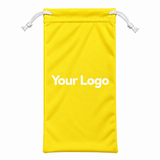 Custom Microfiber Drawstring Sunglasses Pouch – Soft Eyeglass Storage Bag, Protective Glasses Case