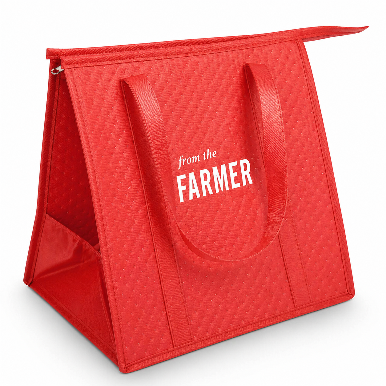 Bolsa térmica reutilizable extragrande con logotipo personalizado para compras de comestibles