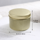 Contenedor de lata para velas personalizado - Tarro de vela aromática y lata de almacenamiento (6 cm × 4.3 cm / 2.36 in × 1.7 in)
