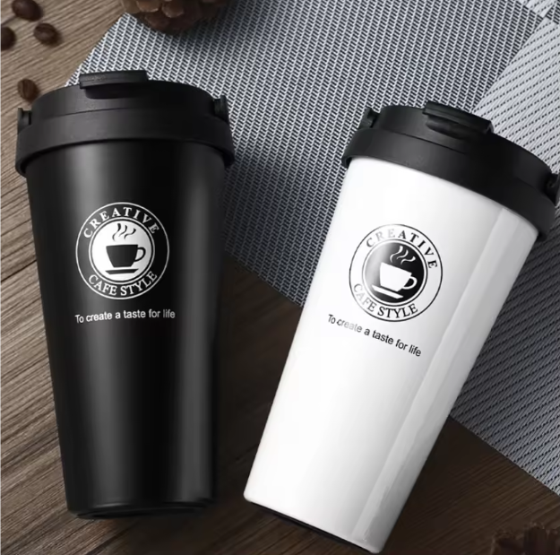 Custom 17oz Fashionable 304/201 Stainless Steel Insulated Cup Silk Screen Printed Modern Portable Business Gift for Coffee