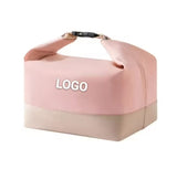 Bolsa de almuerzo cruzada de moda con logotipo personalizado y cierre de velcro, Oxford, impermeable, para viajes al aire libre, picnic, bolsa térmica de mano aislante.