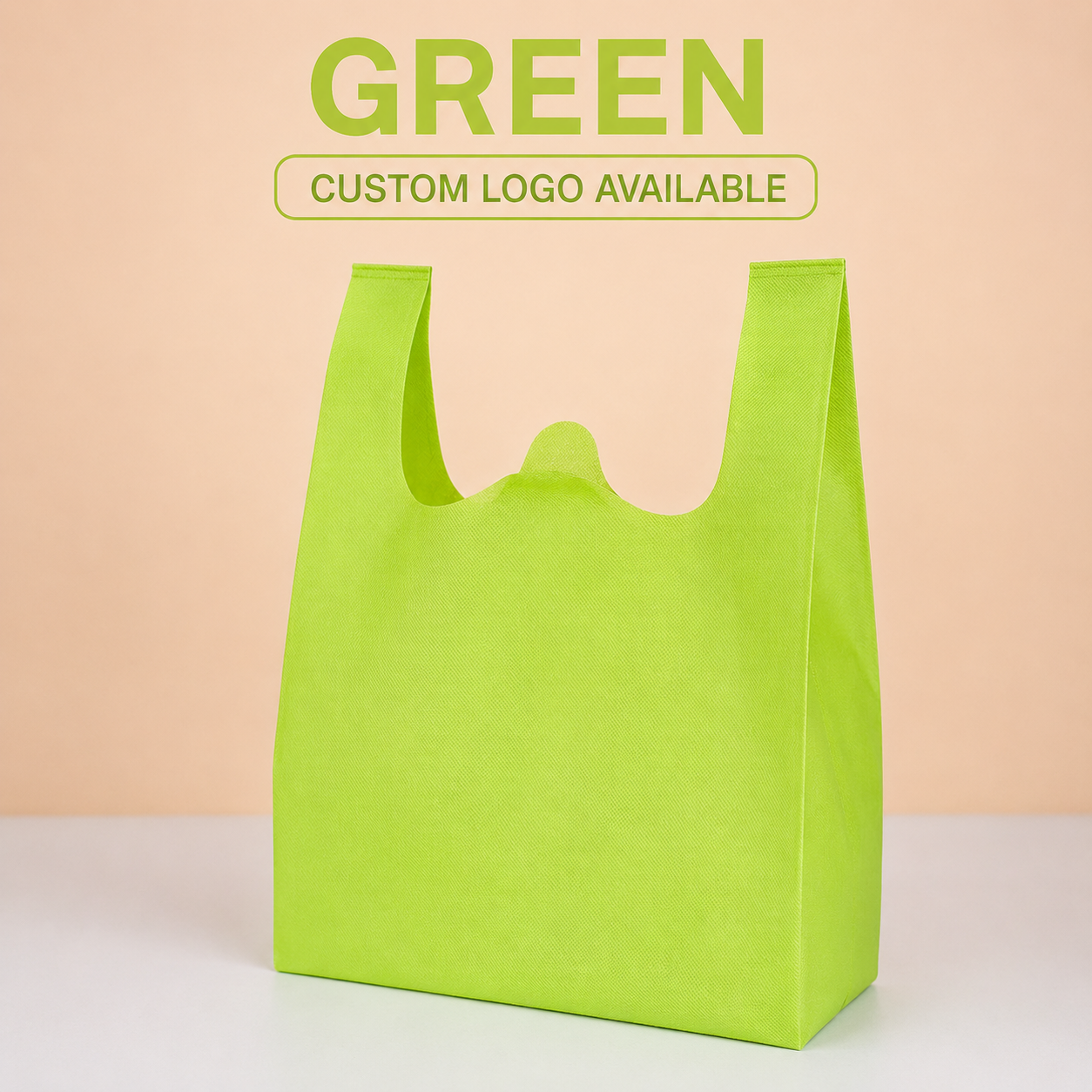 Custom Non-Wovent Bags with Logo – Reusable Shopping Bags for Grocery & Produce Stores